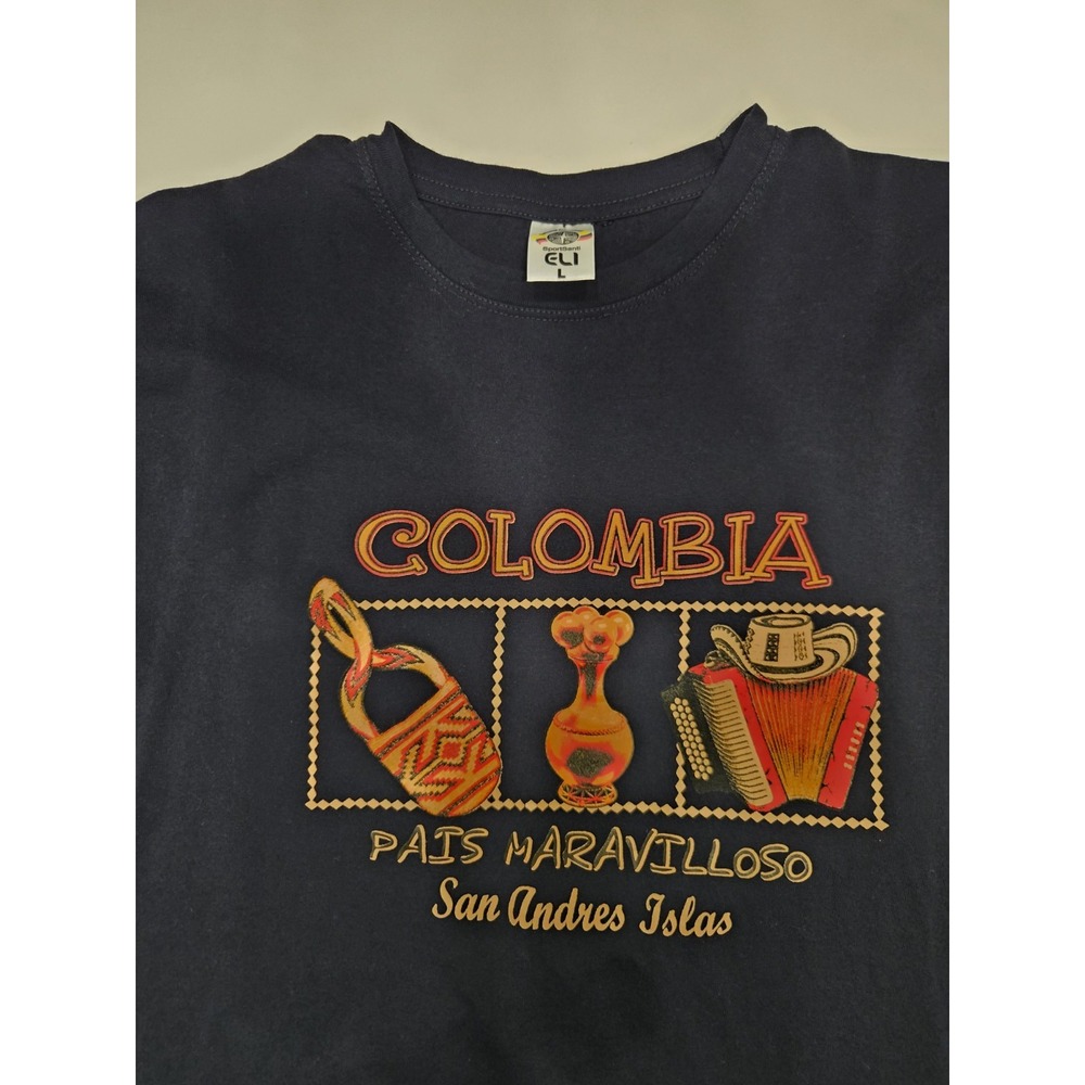 Colombia País Maravilloso San Andres Islas Graphic T-Shirt Size L - Picture 2 of 5